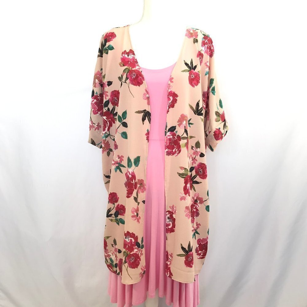 RUBZ Light Pink & Floral Overlay